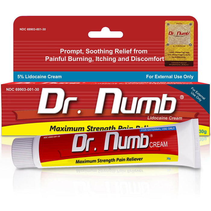 Dr Numb 30g Anesthetic Numbing Cream - Sleepy Bee Supplies